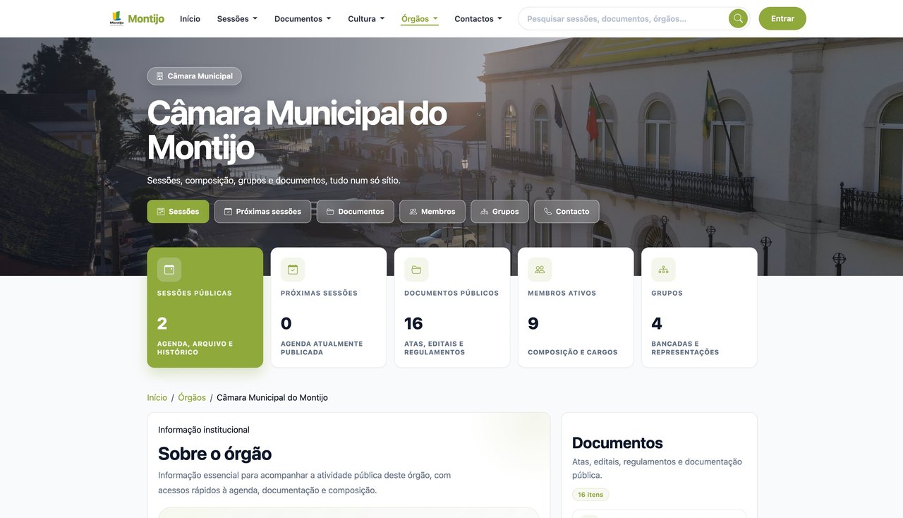 Public transparency portal on the Plenários.pt platform